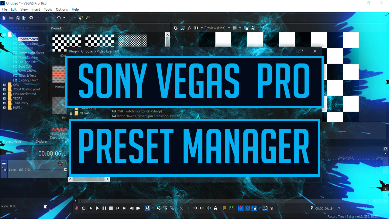 sony vegas preset manager download